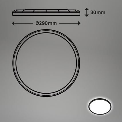 Briloner - LED-kylpyhuoneen kattovalaisin MOVE-liiketunnistimella LED/18W/230V IP44 Ø 29 cm valkoinen