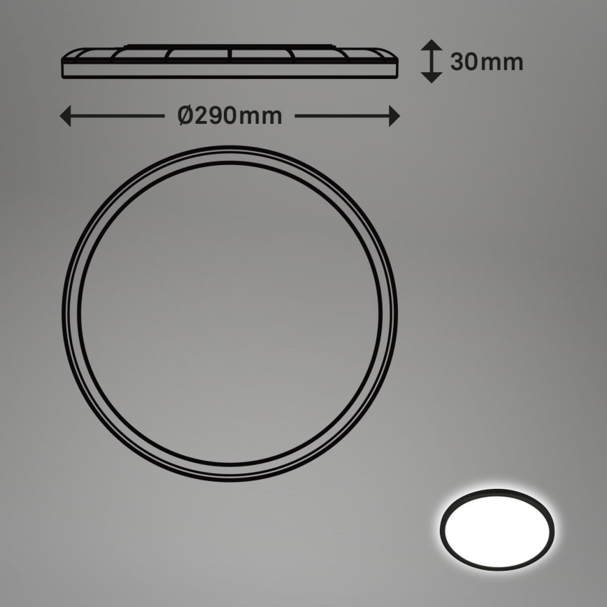Briloner - LED-kylpyhuoneen kattovalaisin MOVE-liiketunnistimella LED/18W/230V IP44 Ø 29 cm valkoinen