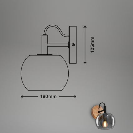 Briloner - Seinävalaisin KYRO 1xE14/10W/230V