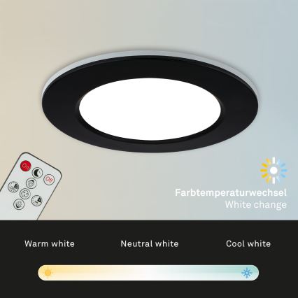 Briloner - SETTI 3x LED Himmennettävä upotettu kylpyhuonevalaisin LED/4,8W/230V 3000-6500K IP44 + kauko-ohjaus