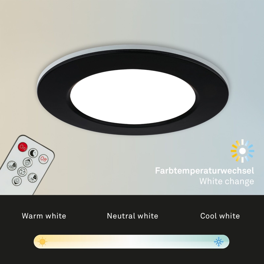Briloner - SETTI 3x LED Himmennettävä upotettu kylpyhuonevalaisin LED/4,8W/230V 3000-6500K IP44 + kauko-ohjaus