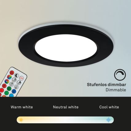 Briloner - SETTI 3x LED RGBW Himmennettävä kylpyhuoneen kattovalaisin LED/4,8W/230V 3000-6500K IP65 + kauko-ohjaus