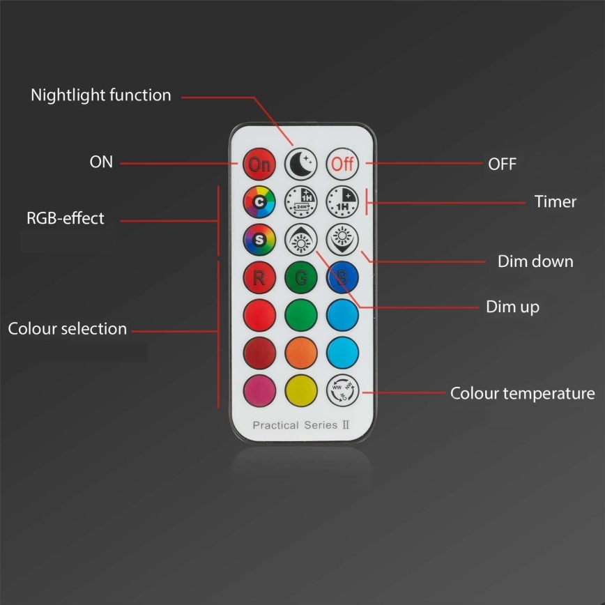 Briloner - SETTI 3x LED RGBW Himmennettävä kylpyhuoneen kattovalaisin LED/4,8W/230V 3000-6500K IP65 + kauko-ohjaus