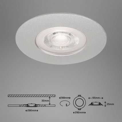 Briloner - SETTI 3x Himmennettävä LED-valaisin kylpyhuoneeseen LED/4,9W/230V IP44