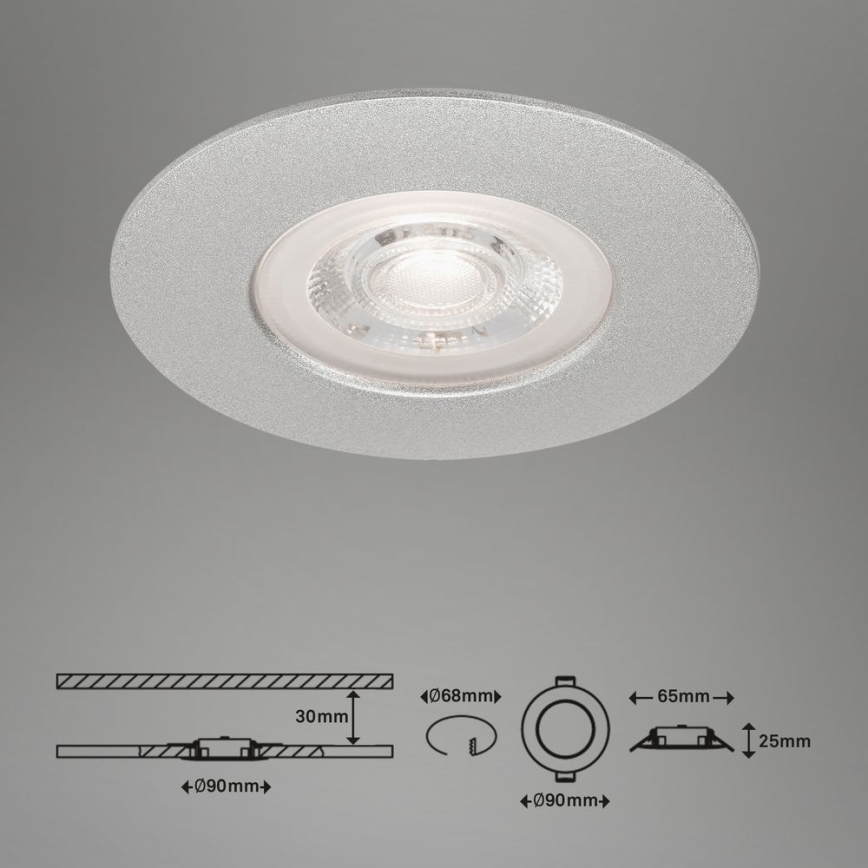 Briloner - SETTI 3x Himmennettävä LED-valaisin kylpyhuoneeseen LED/4,9W/230V IP44