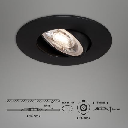 Briloner - SETTI 3x LED Kylpyhuoneen upotettava valo LED/4,9W/230V IP23