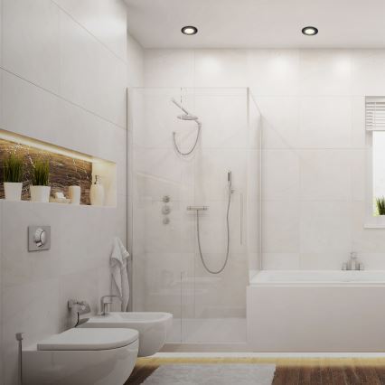 Briloner - SETTI 3x LED Kylpyhuoneen upotettava valo LED/4,9W/230V IP44 musta