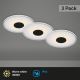 Briloner - SETTI 3x LED Kylpyhuoneen upotettava valo LED/6W/230V IP44 musta