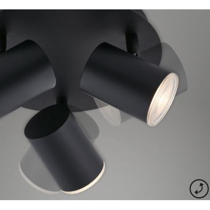 Briloner 10476229 - Kylpyhuoneen kohdevalo 3xGU10/5W/230V IP44 musta