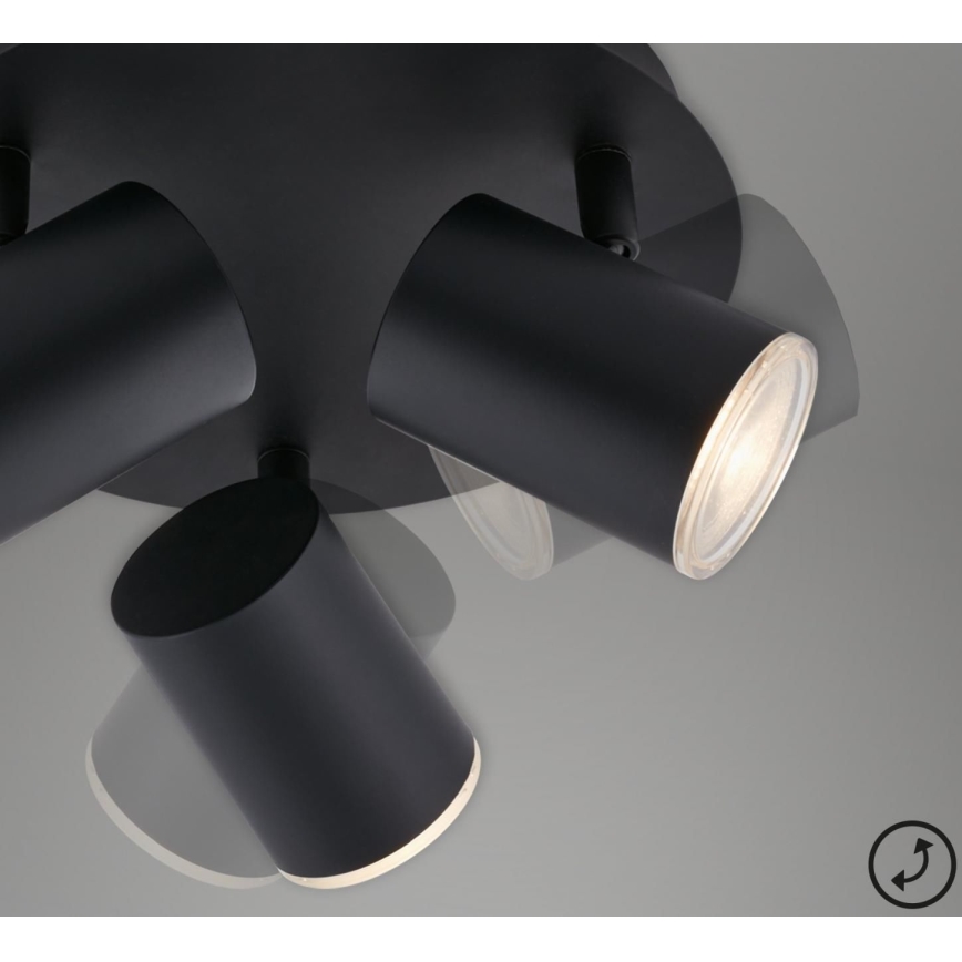 Briloner 10476229 - Kylpyhuoneen kohdevalo 3xGU10/5W/230V IP44 musta