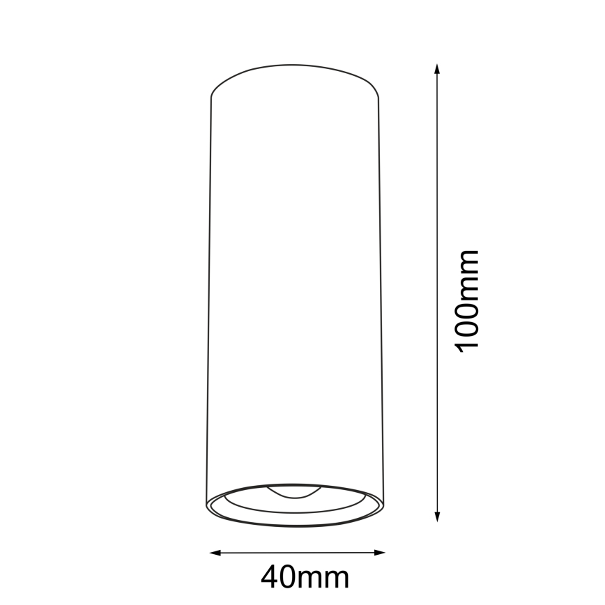 Brosline - Kohdevalaisin 1xGU10/4W/230V musta