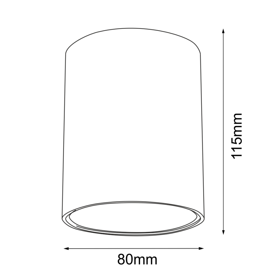 Brosline - Kohdevalaisin 1xGU10/10W/230V musta