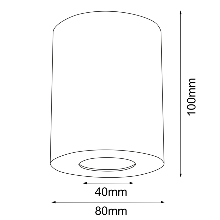 Brosline - Kylpyhuoneen kohdevalaisin 1xGU10/10W/230V IP44 musta