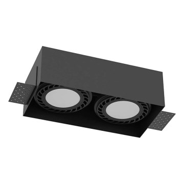 Brosline - Upotettava kattovalaisin 2xGU10/18W/230V musta