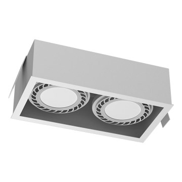 Brosline - Upotettava kattovalaisin 2xGU10/18W/230V, valkoinen