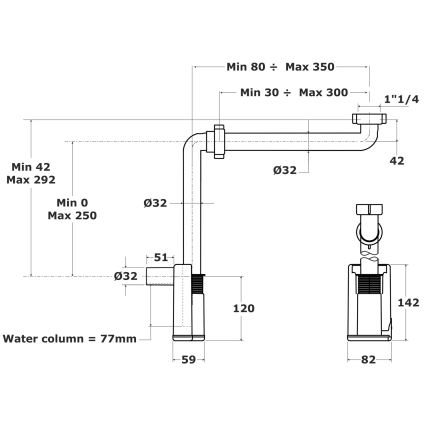 Bruckner - Altaan ansa huonekalu MURALES valkoinen