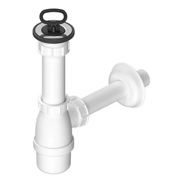 Bruckner - Altaan ansa jätteen kanssa DN40 valkoinen/ruostumaton