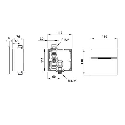 Bruckner - Anturipisuaarin huuhtelulaite 6V DC/4xAA ruostumaton