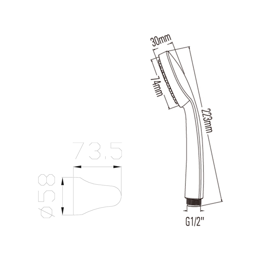 Bruckner - Suihkusetti kiiltävä kromi