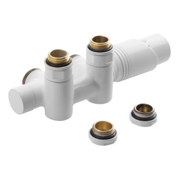 Bruckner - Termostaattinen liitäntäsarja keskusliitäntään WICHER COMBI valkoinen