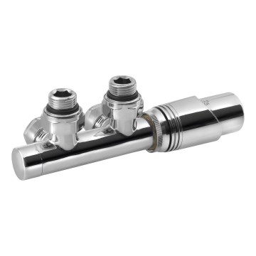 Bruckner - Termostaattinen liitäntäsarja keskusliitäntään WICHER kiiltävä kromi