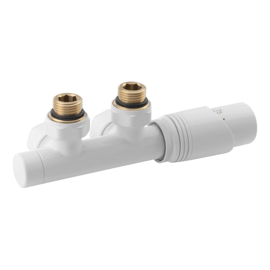 Bruckner - Termostaattinen liitäntäsarja keskusliitäntään WICHER valkoinen