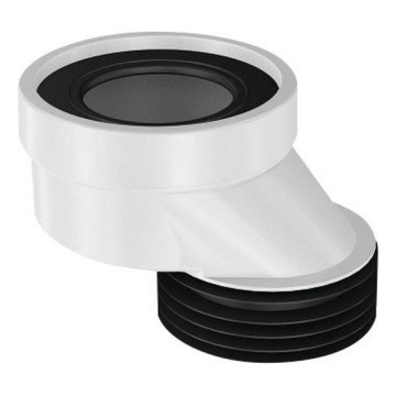 Bruckner - WC-jätteen mansetti kiinteä, epäkeskinen musta/valkoinen