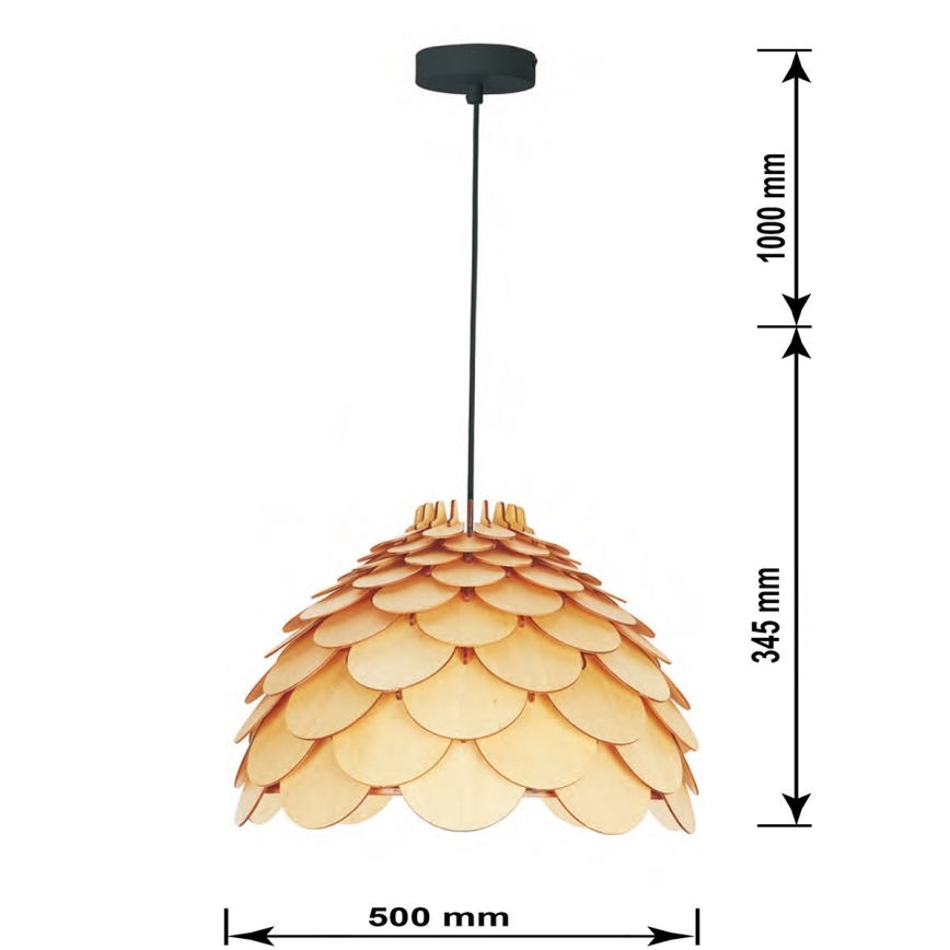 BURGO-riippuvalaisin kaapelilla, 1xE27/60W/230V, halkaisija 50 cm