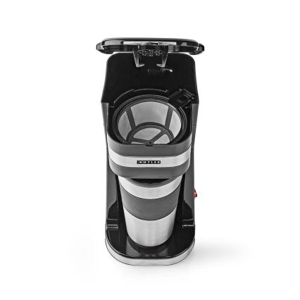 Butler - yhden kupin kahvinkeitin 0,4 l matkamukin kanssa 750W/230V ruostumaton teräs/musta