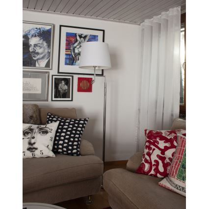 ByRydens - LED-lattiavalaisin ORLANDO 1xE27/5W/230V + LED/3W valkoinen/kiiltävä kromi, halkaisija 36 cm