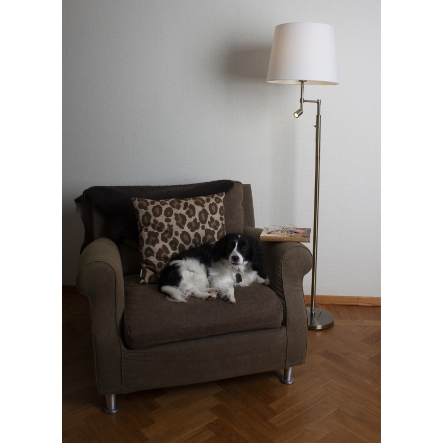 ByRydens - LED-lattiavalaisin ORLANDO 1xE27/5W/230V + LED/3W valkoinen/pronssi halkaisija 36 cm