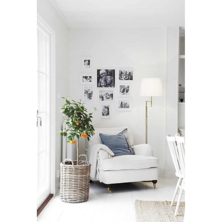 ByRydens - LED-lattiavalaisin ORLANDO 1xE27/5W/230V + LED/3W valkoinen/kulta, halkaisija 36 cm