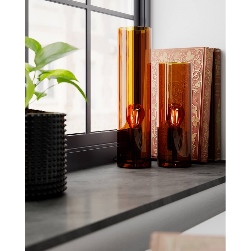 ByRydens - Pöytävalaisin FLAKE 1xE27/5W/230V ruskea/savunvärinen