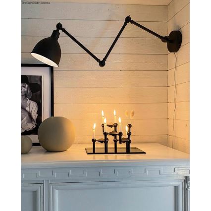 ByRydens - Himmennettävä seinävalaisin BASAARI 1xE27/5W/230V musta