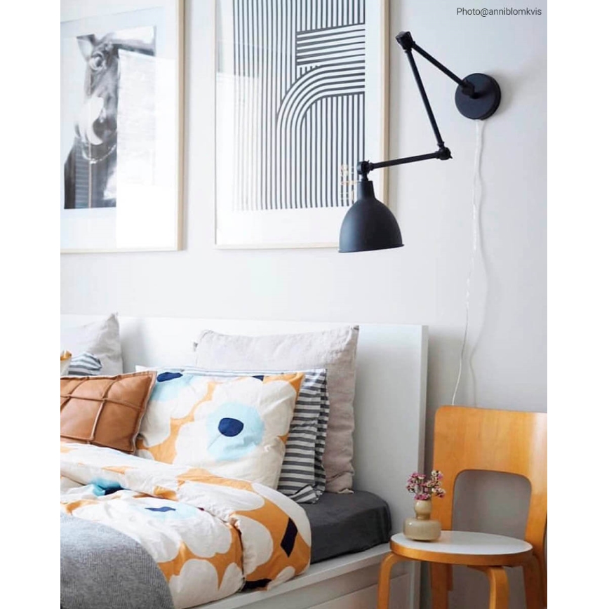 ByRydens - Himmennettävä seinävalaisin BASAARI 1xE27/5W/230V musta