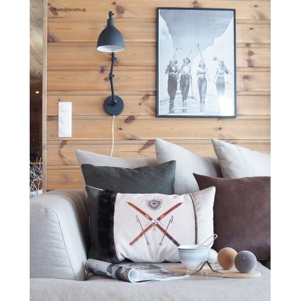 ByRydens - Himmennettävä seinävalaisin BASAARI 1xE27/5W/230V musta