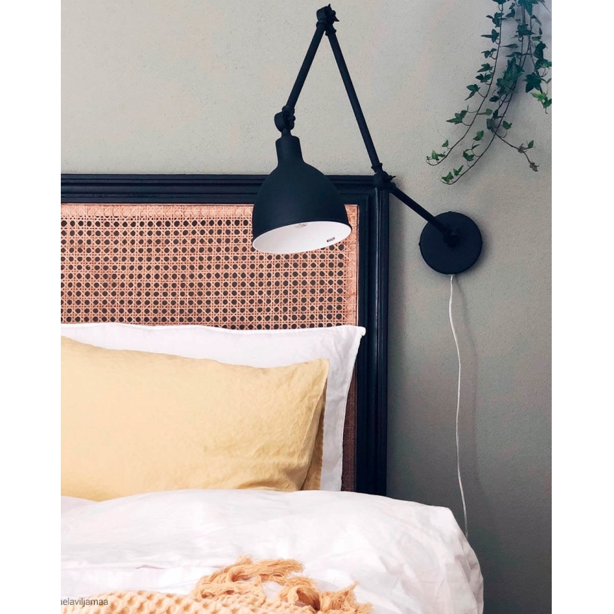 ByRydens - Himmennettävä seinävalaisin BASAARI 1xE27/5W/230V musta