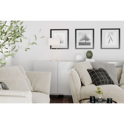 ByRydens - Pöytävalaisin OMEGA 1xE27/5W/230V valkoinen/kulta