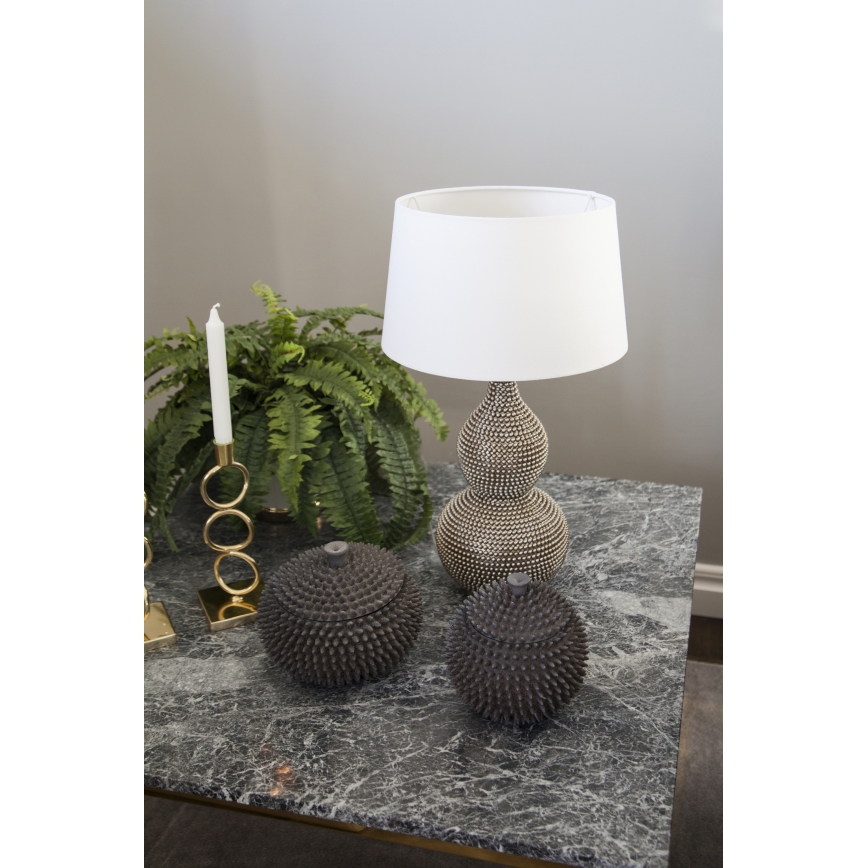 ByRydens - Pöytävalaisin LOFTY 1xE27/5W/230V valkoinen/hopea