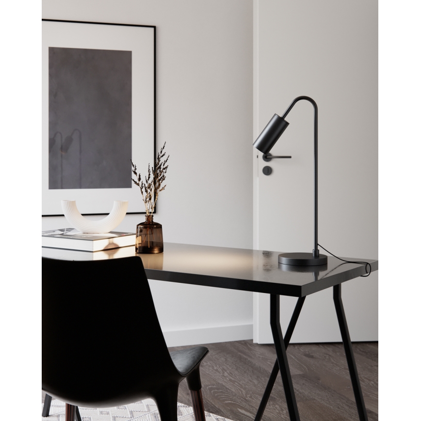 ByRydens - Pöytävalaisin CURVE 1xGU10/7W/230V musta