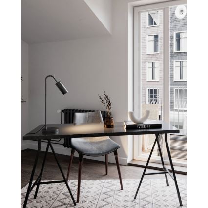 ByRydens - Pöytävalaisin CURVE 1xGU10/7W/230V musta