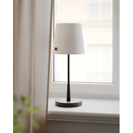 ByRydens - Pöytälamppu LUMI 1xE27/8W/230V valkoinen/musta 48,5 cm