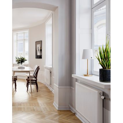 ByRydens - Pöytälamppu LUMI 1xE27/8W/230V valkoinen/kultainen 48,5 cm