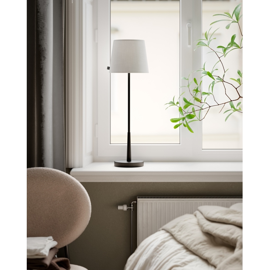 ByRydens - LUMI-pöytälamppu 1xE27/8W/230V valkoinen/musta 68,5 cm