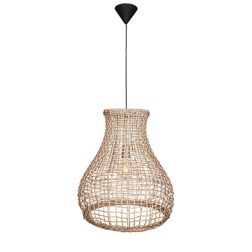 ByRydens - Kattokruunu johdossa SEAGRASS 1xE27/8W/230V beige halkaisija 49 cm
