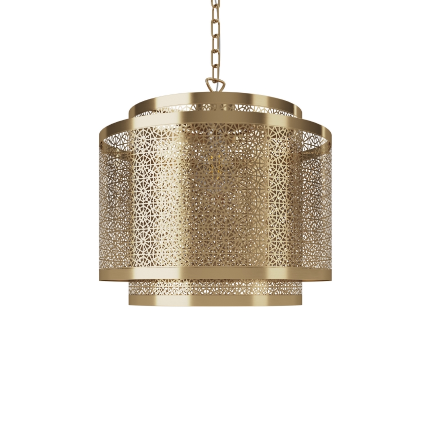 ByRydens - Kattokruunu ketjussa HERMINE 1xE27/5W/230V messinki halkaisija 34 cm