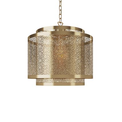 ByRydens - Kattokruunu ketjussa HERMINE 1xE27/5W/230V messinki halkaisija 34 cm