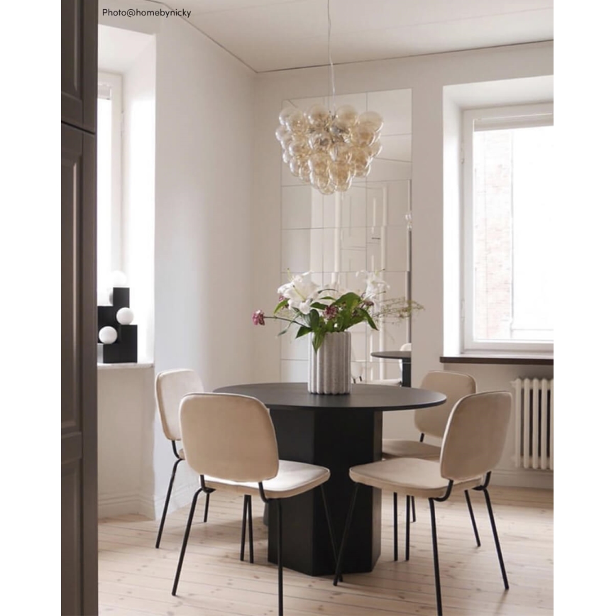 ByRydens - Kattokruunu johdossa GROSS 8xG9/4W/230V savuinen/ruskea halkaisija 50 cm