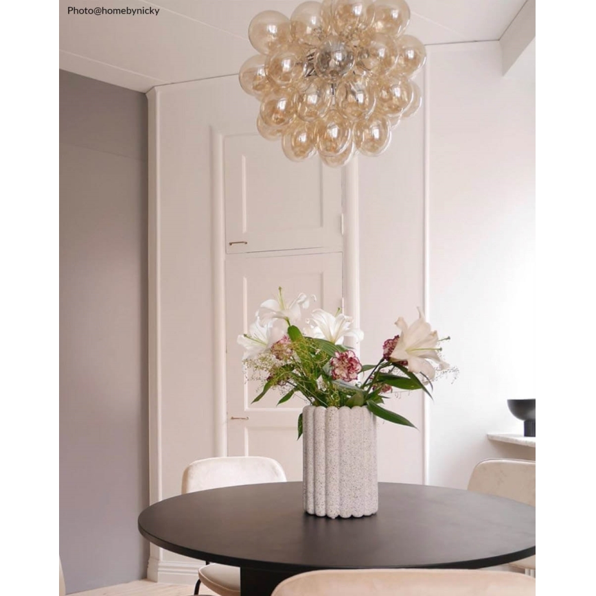 ByRydens - Kattokruunu johdossa GROSS 8xG9/4W/230V savuinen/ruskea halkaisija 50 cm