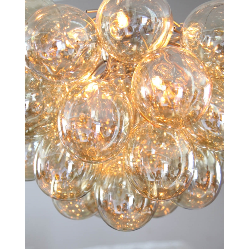 ByRydens - Kattokruunu johdossa GROSS 8xG9/4W/230V savuinen/ruskea halkaisija 50 cm